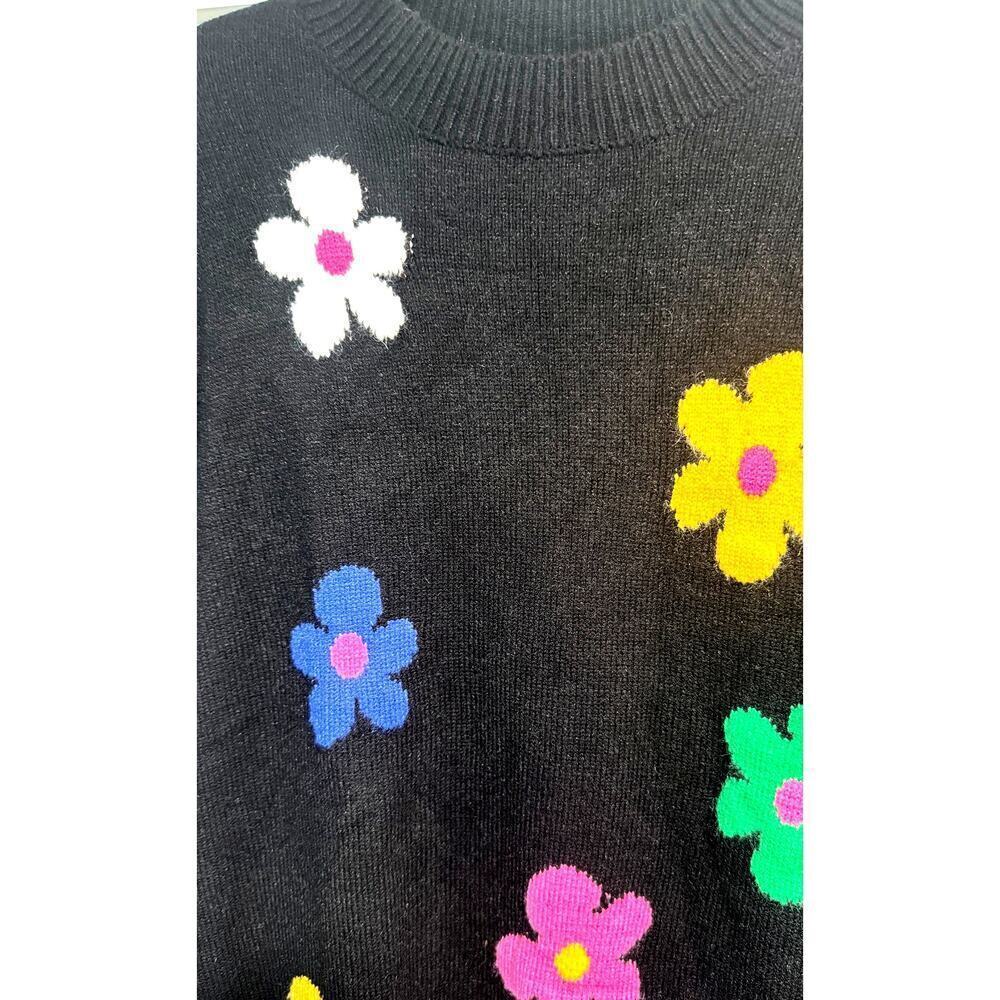 Hannah Banana Sweater Dress Retro Colorful Flowers Playful Kids Size 12 - Picture 4 of 5